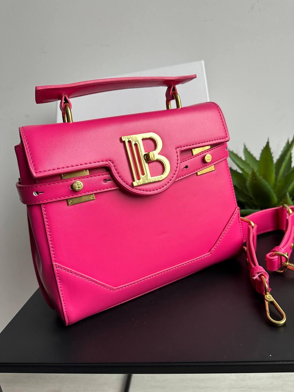 Жіноча сумка Бальман рожева Balmain Pink, фото 1