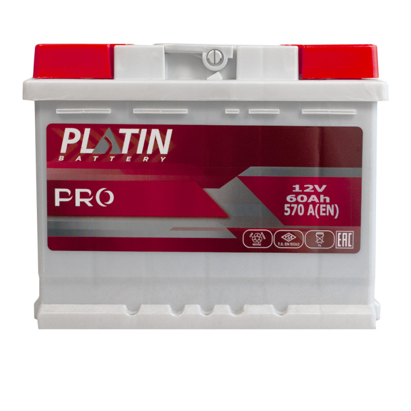 Автомобільний акумулятор PLATIN Pro MF 60Ah 570A R+ (L2)