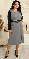Женское нарядное деловое платье, ткань трикотаж, р. 50,52,54,56 гусиная лапка