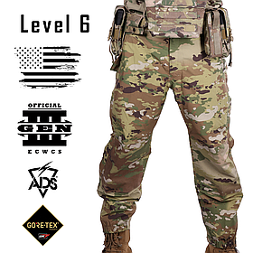 Штани ECWCS Gen III Level 6, Розмір: Small Regular, Колір: OCP Scorpion, Gore-Tex Paclite