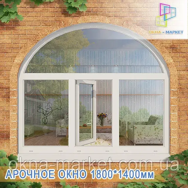 Арочні тристулкові вікна Васильків
