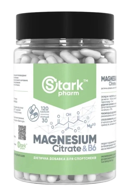 Вітаміни Stark Pharm Magnesium Citrate & B6 120 капс