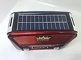 Радіоприймач портативна колонка FM MP3 USB із сонячною панеллю Golon RX-455S Solar Black — MegaLavka, фото 3