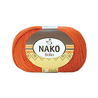 Пряжа шкарпеткова Бохо (Nako Boho) - 6963 помаранчевий