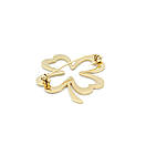 Брошка золотистиста конюшина 45х40 мм, фото 2