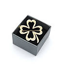 Брошка золотистиста конюшина 45х40 мм, фото 3