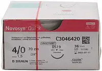 Шовний матеріал хірургічний, що швидко розсмоктується Novosyn® QUICK (Новосин Квік) B.Braun розмір USP 4/0