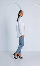 Жіноча сорочка білого кольору класичного пошиву розміри 44, 46, 48., фото 3