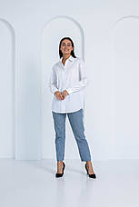 Жіноча сорочка білого кольору класичного пошиву розміри 44, 46, 48., фото 5