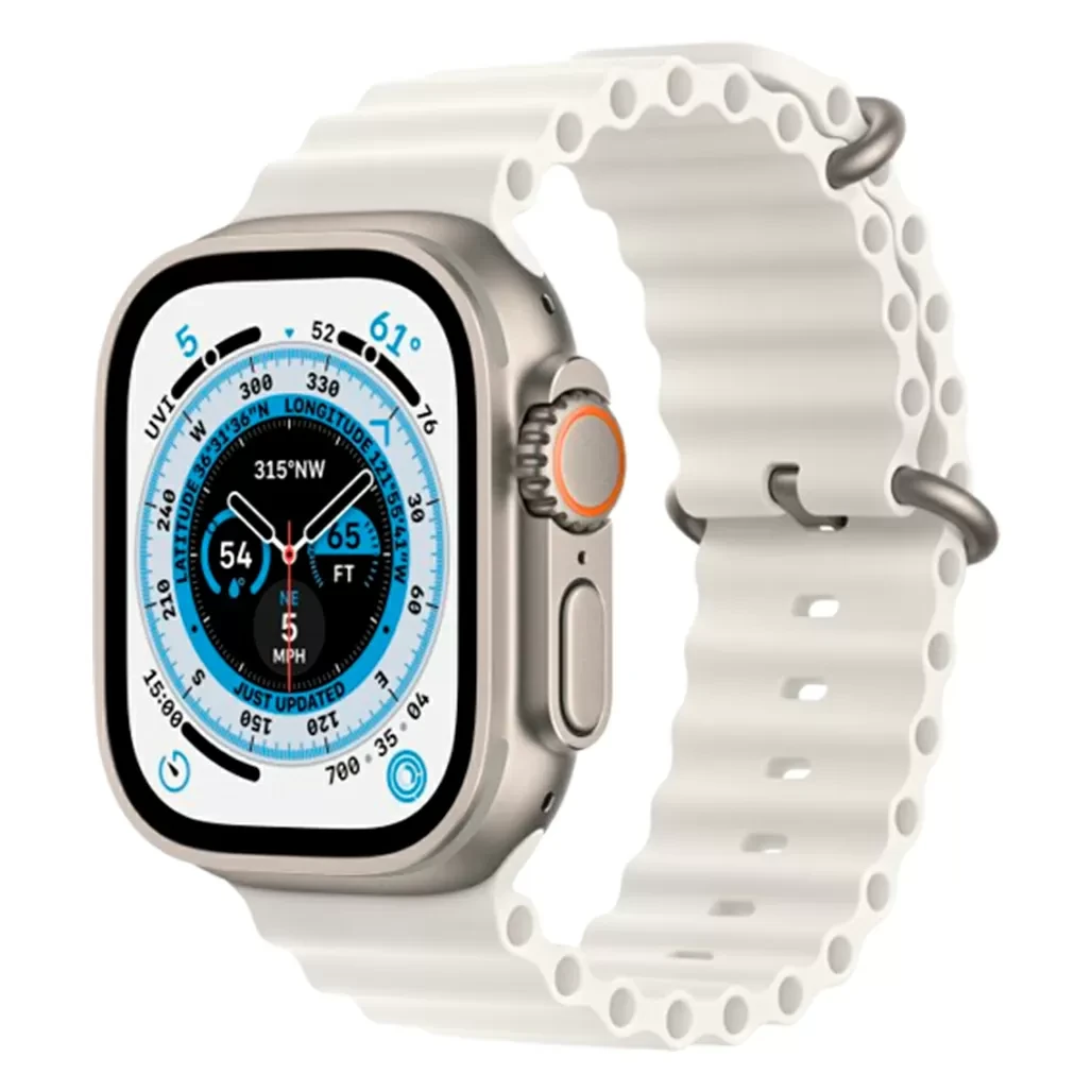 Смарт-годинник Apple Watch Ultra Titanium Case with White Ocean Band (MNH83/MNHF3)