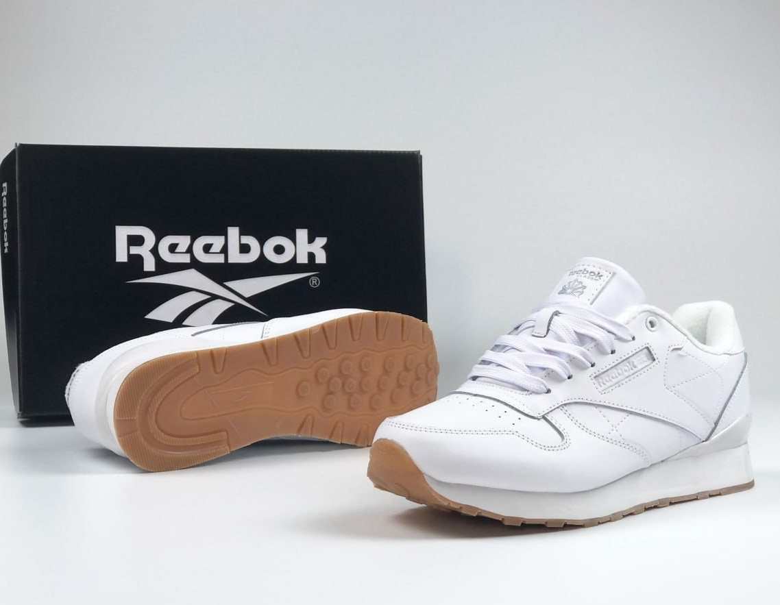 РОЗПРОДАЖ!! ЗИМА Кросівки Reebok Classic білі термо