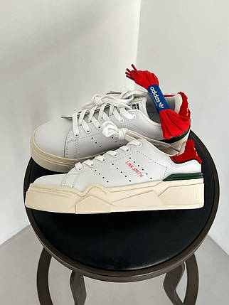 Жіночі кросівки Adidas Stan Smith Bonega White Адідас Стен Сміт Бонега білі повсякденні демісезон шкіра, фото 1