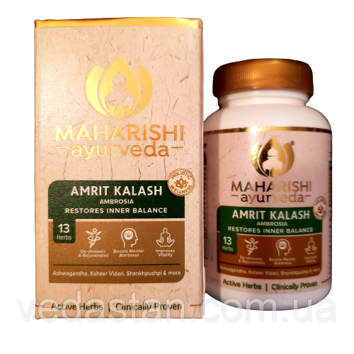 Махариши Амрит Калаш MAK5 60 таб. - снизить стресс, заряжает энергией, улучшает умственную активность - фото 1 - id-p238631453