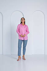 Жіноча сорочка рожевого кольору класичного пошиву розміри 44, 46, 48., фото 4
