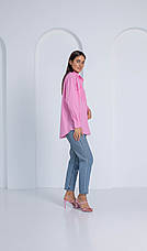 Жіноча сорочка рожевого кольору класичного пошиву розміри 44, 46, 48., фото 5