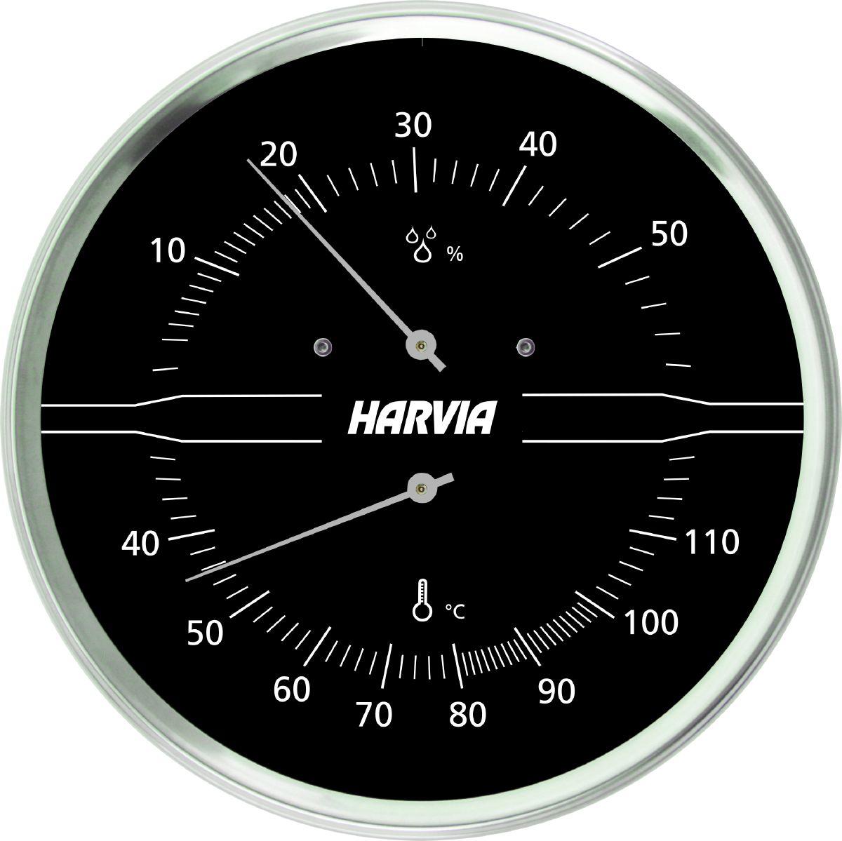 Термо - гігрометр для лазні та сауни Harvia  Black