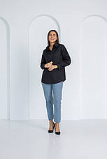 Жіноча сорочка чорного кольору класичного пошиву розміри 44, 46, 48., фото 4