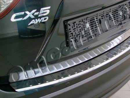 Накладка на задний бампер Mazda cx5 (мазда сх5), нерж 2012-2017 (ID ...