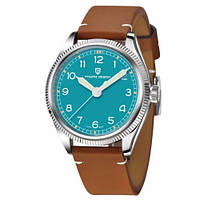 Чоловічий кварцовий годинник з сапфіром Pagani Design PD-1765 Silver-Blue-Brown