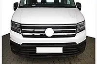 Накладка на решетку Volkswagen Crafter 2017+ (Фольксваген Крафтер), (2017- ) нерж, 4шт