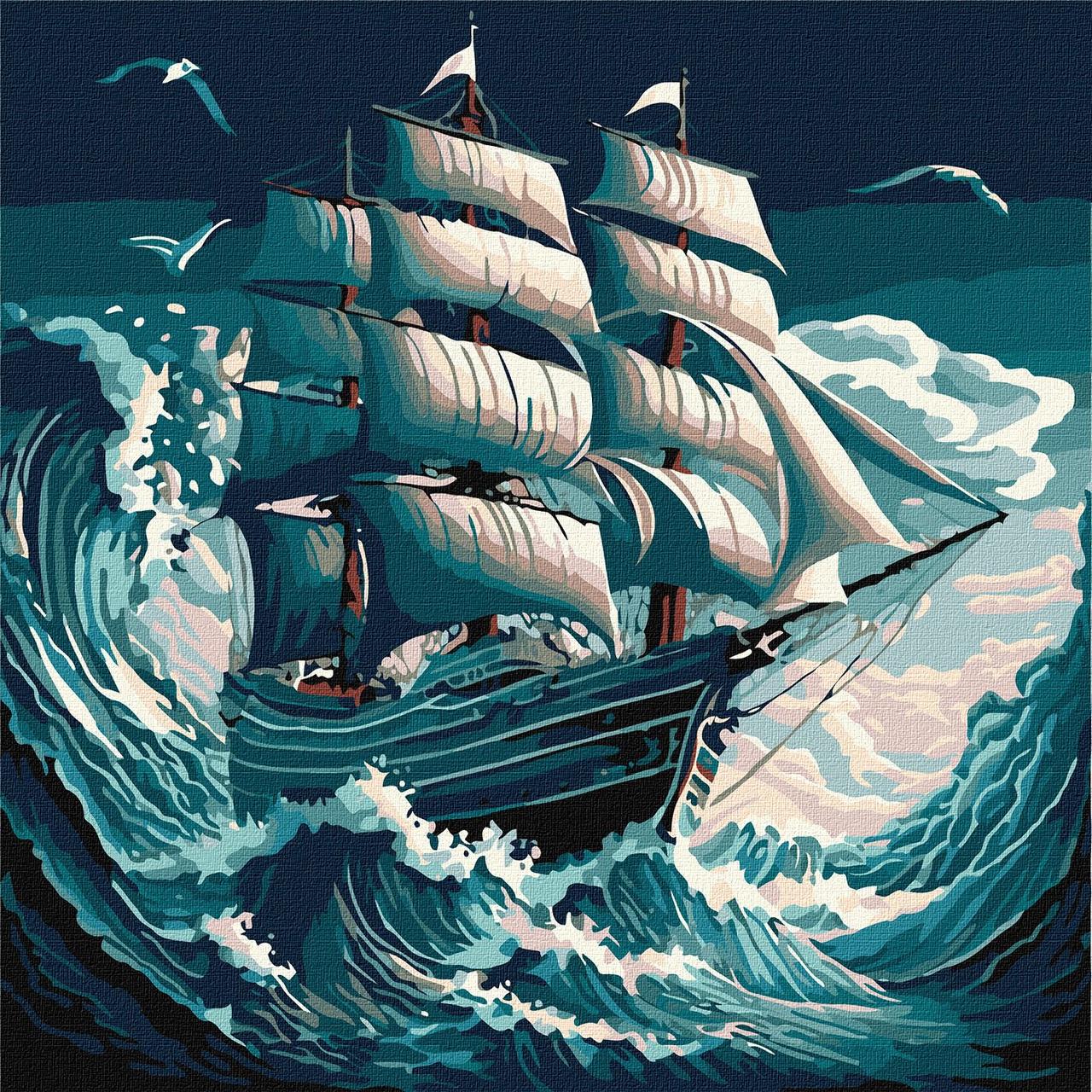 Картина за номерами KHO2775 Шторм на морі ©art_selena_ua, 40x40см Ideyka