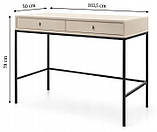 Туалетний столик Лукмебель відтінки матового бежевого 104 х 78 х 50 см, фото 4