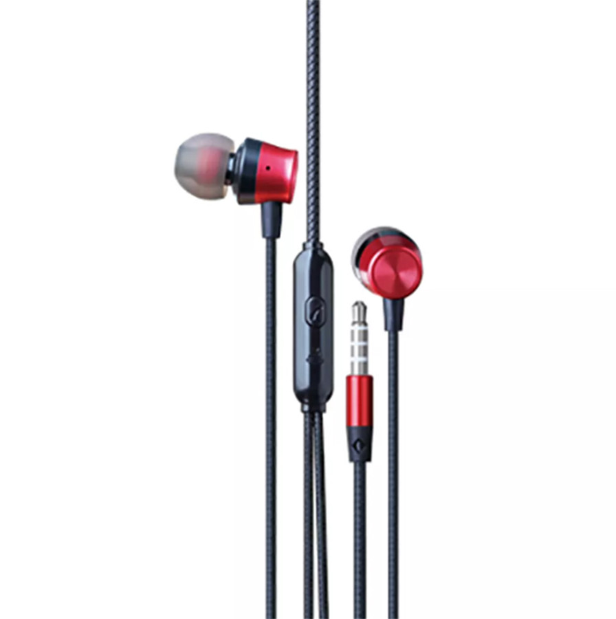 Навушники провідні з мікрофоном GEP-02R, 1,2 м Grunhelm