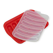 Силіконова форма для сосисок A-Plus BM-175 червона, фото 3
