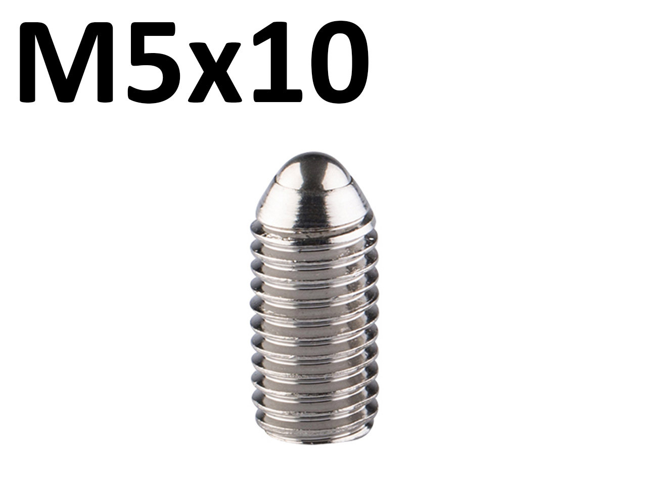 Кульковий фіксатор М5*10*2.5 плунжер з нержавіючої сталі, фото 1
