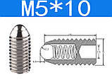 Кульковий фіксатор М5*10*2.5 плунжер з нержавіючої сталі, фото 2