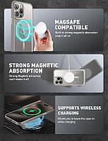 Чехол SUPCASE Unicorn Beetle Mag для iPhone 15 Pro Premium Hybrid Clear MagSafe (Gray), фото 5