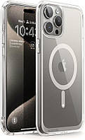 Чехол SUPCASE Unicorn Beetle Mag для iPhone 15 Pro Premium Hybrid Clear MagSafe (Gray), фото 7