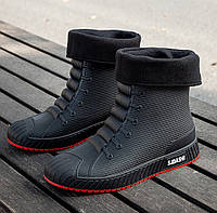 Утеплені чоловічі гумові матові черевики осінь-зима, 40 - 45