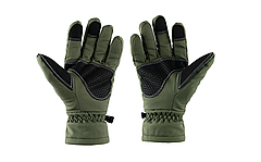 Рукавички Soft Shell зимові чоловічі теплі, тактичні рукавички для туризму, полювання і спорту, M-XL, олива/койот/чорні, фото 5