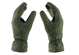 Тактичні зимові рукавички Soft Shell, теплі рукавички для полювання, риболовлі та туризму, олива/черні/койот, M-XL, фото 3
