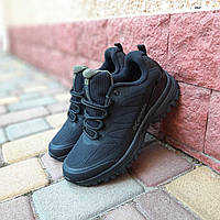 Columbia мужские термо кроссовки черные на шнурках.Утепленные черные мужские комбинированные кроссовки зимние