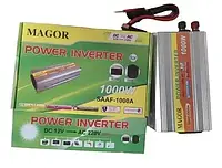 Преобразователь напряжения Magor 12V-220V Power Inverter 1000W, Автомобильный инвертор с индикатором