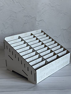 Підставка-органайзер для телефонів смартфонів на 30 комірок Дерев'яна збірна підставка для телефона