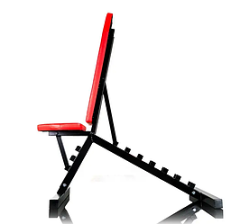 Багатофункційна лавка для тренувань WCG Чорно-червона Pro-10