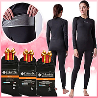 Термобелье COLUMBIA женское термо-белье спортивное зимнее компрессионное термобелье носки в подарок 3шт L omni