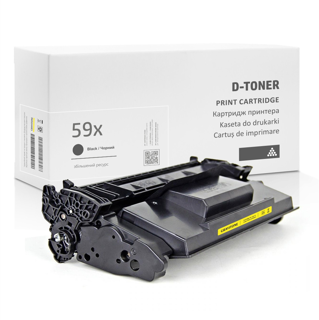 Сумісний картридж HP 59X Black (CF259X), збільшений ресурс, 10.000 стор., аналог від Gravitone, фото 1
