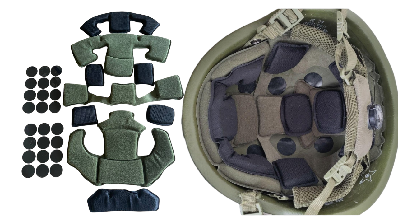 Захисні протиударні подушки для шолома FAST або каски Mich  Team Wendy Cam.Зелений