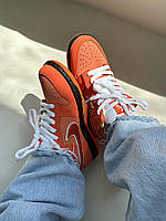 Мужские/Женсике кроссовки NIKE SB DUNK « ORANGE LOBSTER premium найк данк лобстер оранжевые кожа