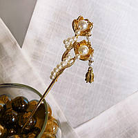 Металева шпилька для волосся "Золота квітка"