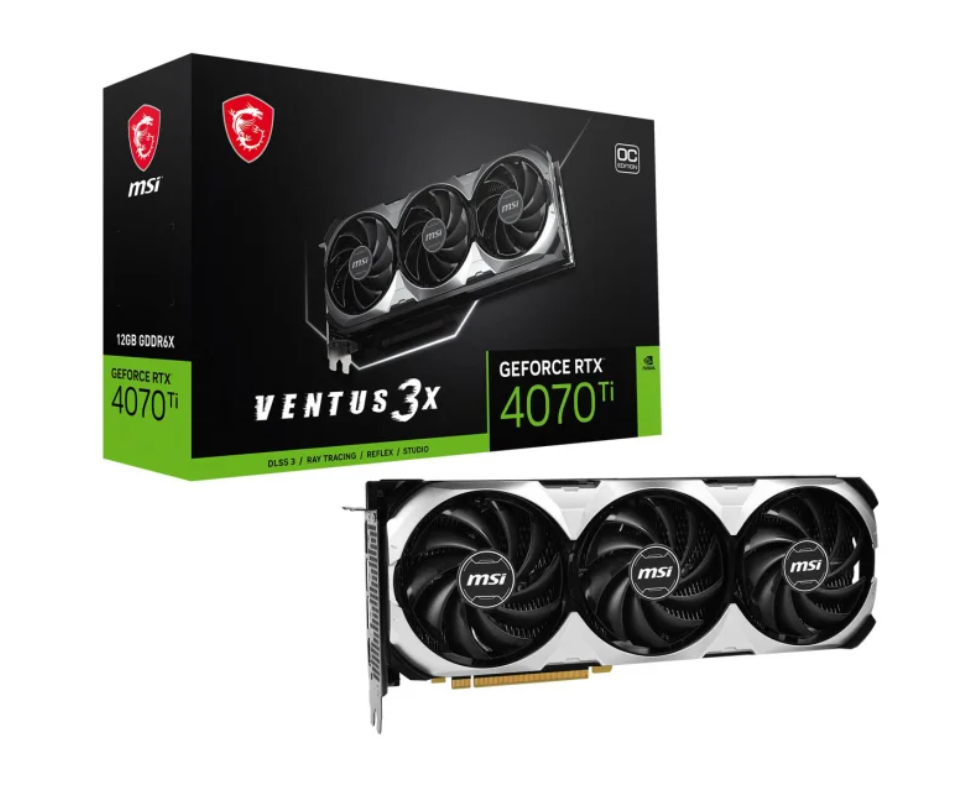 Відеокарта MSI GeForce RTX 4070 Ti VENTUS 3X OC 12GB GDDR6X (RTX 4070 Ti VENTUS 3X 12G OC)