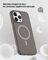 Чохол для iPhone 15 Pro Max з магнітом VOKAMO Glacier Чорний Матовий