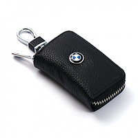 Чехол для ключей с карабином BMW кожа