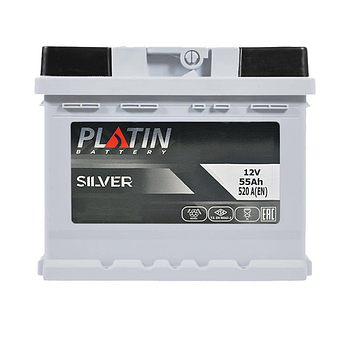 Автомобільний акумулятор PLATIN Silver MF 55Ah 520A R+ (L1)