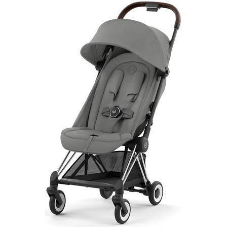 Коляска прогулянкова Cybex Coya Mirage Grey шасі Chrome Dark Brown, фото 1