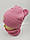 Підліткові в'язані шапки оптом на флісі для дівчаток, р.52-54, Agbo (Польща), фото 3